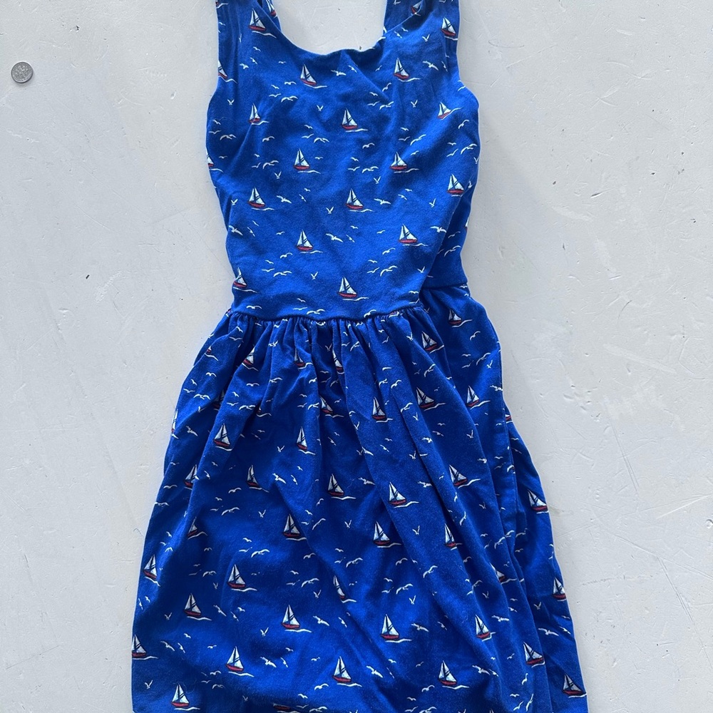 Polo by Ralph Lauren Blue Pleated Sundress Casual
